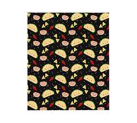 Taco Tuesday Party Printed Blanket,Soft Cozy Fleece Throw Blanket ,Microfiber Plush Sherpa Blanket for Couch Sofa Bed Living Room-All Season (60"x50" inch)
