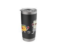 Taco Vs Burrito Boxing Fighters Mexican Beef Carne Tortilla Stainless Steel Insulated Tumbler