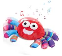 Tacobear Crawling Crab Toy Baby Toys 6 to 12 Months, Musical Dancing Plush Crab with 50 Songs & Recording Function, Toddler Sensory Tummy Time Toy for 1 2 Year Old Boys Girls Gifts (Red)