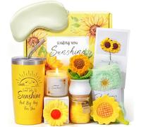 Tacobear Sunflower Gifts for Women Pamper Gifts Relaxation Bath Sets for Her with Insulated Mug, Get Well Soon Gift Self Care Hampers Unique Birthday Presents for Friends, Mum, Wife, Sister