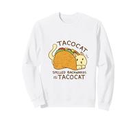 TACOCAT SPELLED BACKWARDS IS: TACOCAT Funny Cat Design Sweatshirt