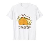 Tacocat Spelled Backwards is: Tacocat Funny Cat Design T-Shirt