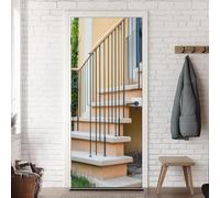 TACOKI 3D Country House Door Stickers, Steps Door Murals Stickers Peel and Stick Wall Art Mural Vinyl Self Adhesive Wallpaper Poster for Home Decor 88x200 cm v4621