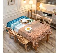 TACOKI Beach Tablecloth Rectangular 140x240 cm, 3D Printed Ocean Wipeable Polyester Table Cover, Washable Decorative Table Cloth for Spring Summer Outdoor Party Birthday 1393A