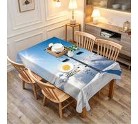 TACOKI Cable Car Tablecloth Rectangular 140x180 cm, 3D Printed Snow Mountain Wipeable Polyester Table Cover, Washable Decorative Table Cloth for Outdoor Party Birthday Small Dining Table 644A