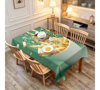 TACOKI French Fries Tablecloth Rectangular 137x178 cm, 3D Printed Food Wipeable Polyester Table Cover, Washable Decorative Table Cloth for Dining Room, Small Party, Kitchen Home Decor 1149A