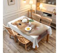 TACOKI Hamster Tablecloth Rectangular 140x240 cm, 3D Printed Cute Animals Wipeable Polyester Table Cover, Washable Decorative Table Cloth for Spring Summer Outdoor Party Birthday 337A