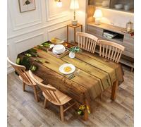 TACOKI Plank Tablecloth Rectangular 100x150 cm, 3D Printed Wooden Wipeable Polyester Table Cover, Washable Decorative Table Cloth for Picnic, Camping, Patio, Small Dining Table 1190A