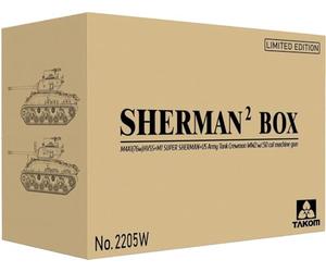 Tacom 1/35 Sherman Box Set (TKO2205+TKO2206+TKO1025 1/16 WW2 US Army Tank Soldier w/.50 Machine Gun) Limited Edition Plastic Model TKO2205W (Tank)