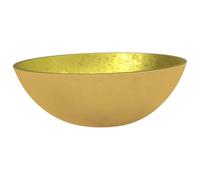 tacoma oval countertop basin without waste 500mm wide 0th - gold glass
