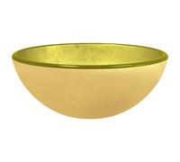 tacoma round countertop basin without waste 300mm wide 0th - gold glass