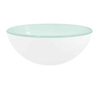 tacoma round countertop basin without waste 300mm wide 0th - white glass