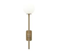 Tacoma Single Grande Wall Lamp Antique Brass & Grooved Shade Opal