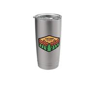 Tacoma Washington Mountains Retro Geometric Graphic Hiking Stainless Steel Insulated Tumbler