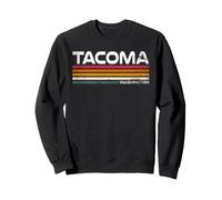 Tacoma Washington Retro Stripes Vintage City Design Sweatshirt