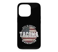 Tacoma Washington, Vintage American flag Case for iPhone 13 Pro