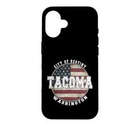 Tacoma Washington, Vintage American flag Case for iPhone 16