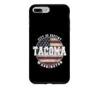 Tacoma Washington, Vintage American flag Case for iPhone 7 Plus/8 Plus
