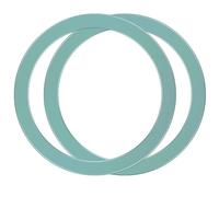 TACOMEGE 2Pcs Metal Ring Sticker for Pop Socket Magnetic Grip, Magnetic Adapter Adhesive for iPhone, Magsafe Wireless Charger (Green)