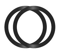 TACOMEGE 2Pcs Metal Ring Sticker for Pop Socket Magnetic Grip, Magnetic Adapter Adhesive for iPhone, Magsafe Wireless Charger (Black)