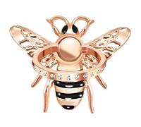 TACOMEGE Gold Bee Cell Phone Ring Holder Gift for Girls Women, Crystal Finger Ring Kickstand Compatible with Smartphone, Tablet, E-Reader (Rose Gold)