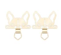 TACOMEGE Metal Phone Tether Tab Cute Dog for iPhone 16 15 14 13 12, Puppy Phone Lanyard Strap Patch Replacement for Smartphone Cases (Gold)