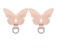 TACOMEGE Metal Phone Tether Tab for iPhone 15 14 13 12, Butterfly Phone Lanyard Strap Patch Replacement for Smartphone Cases (Rose Gold)