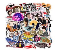 Tacomexi Stranger Things 50pcs Stickers, Laptop, Auto, Luggage, Skateboard, Motorcycle Decals, Glossy, Retro, Cartoon, Glitter, Reusable, Outdoor, Waterproof Vinyl Stickers