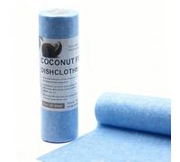 TacoMynxify Coconut Fiber Dishcloth Roll - Eco-Friendly Reusable Cleaning Cloths with Point Break Design, Highly Absorbent & Lightweight Kitchen Towels, 25x25cm (Blue)