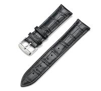 Taconey 12-26mm Genuine Leather Watch Strap With Quick Release and Butterfly Buckle, Universal Replacement,Black,26mm