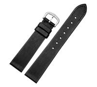 Taconey 16mm Silk Weave Watch Strap, Elegant Universal Replacement Band for Classic Watches,Black-Silver,16mm