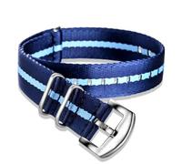 Taconey 18/20/22/24mm One-Piece Nylon Strap, Quick-Drying, Suitable for Business Casual and Everyday Wear.,22mm