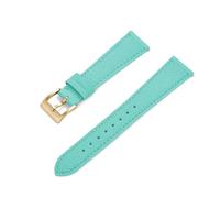 Taconey 18-24mm Genuine Leather Strap, Replacement Strap Accessories, Suitable for formal and Casual Occasions.,Sky Blue-Gold,19mm