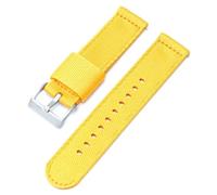 Taconey 20/22mm Nylon Canvas Strap, Outdoor Sport Woven Band, Suitable for Business Casual and Everyday Wear.,Yellow,22mm