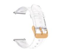 Taconey 20/22mm Transparent Pvc Watch Strap, Stainless Steel Buckle Sport Waterproof Quick Release Replacement Band,Trans Rose Gold,20mm