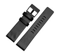 Taconey 22-32mm Wide Genuine Leather Watch Strap, Replacement Band for Large Dial Watches,A Black-Black,24mm