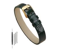 Taconey 6-10mm Genuine Leather Jewelry Bracelet, Adjustable Wristband and Watch Strap Hybrid,A Green-Gold,6mm