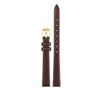 Taconey 6-14mm Slim Genuine Leather Watch Strap, Soft Vintage Replacement Band for Women,A Brown Gold,8mm