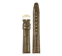 Taconey Bamboo Knot Pattern Leather Watch Strap, Universal Replacement Band, 16/18mm,Elephant Grey-Gold,18mm