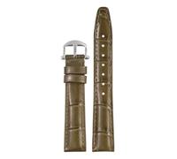 Taconey Bamboo Knot Pattern Leather Watch Strap, Universal Replacement Band, 16/18mm,Elephant Grey-Silver,16mm
