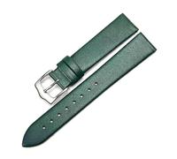 Taconey Thin Calfskin Leather Watch Strap, Vintage Handmade Waterproof Universal Replacement Band,Dark Green,12mm