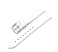 Taconey Thin Calfskin Leather Watch Strap, Vintage Handmade Waterproof Universal Replacement Band,White,12mm