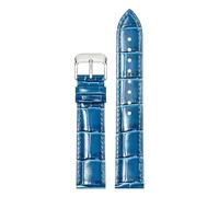 Taconey Vintage Genuine Leather Watch Strap, Handmade Waterproof and Breathable Universal Band,1-Storm Blue,18mm
