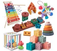 Tacopet Baby Toys for 18 Months, Wooden Activity Cube