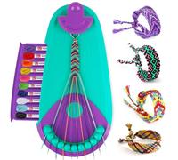 Tacopet Friendship Bracelet Making Kit for Girls, 20 Threads, Ages 6-12 | Bracelet maker board with 20 pre-cut threads for friendship bracelets, birthdays, travel, sleepovers and rainy-day crafts