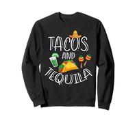 Tacos and Tequila Funny Mexican Sombrero Birthday Party Sweatshirt