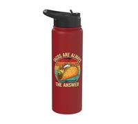 Tacos are Always The Answer Tex Mex Love Stainless Steel Insulated Water Bottle