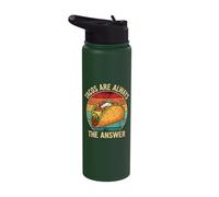 Tacos are Always The Answer Tex Mex Love Stainless Steel Insulated Water Bottle