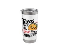 Tacos are My Love Language Taco Humor Stainless Steel Insulated Tumbler