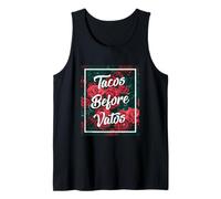 Tacos Before Vatos Funny Chola Chicana Mexican Food Latina Tank Top